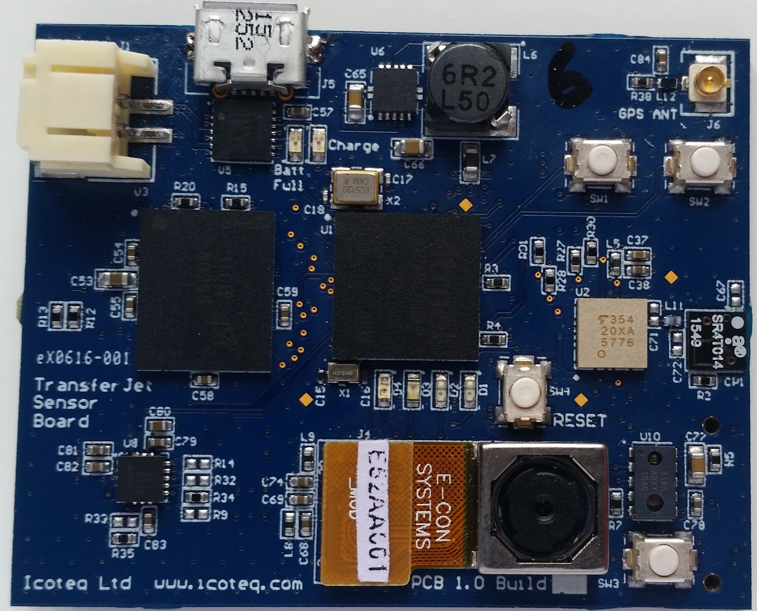 Icoteq sensor board for TransferJet high speed data